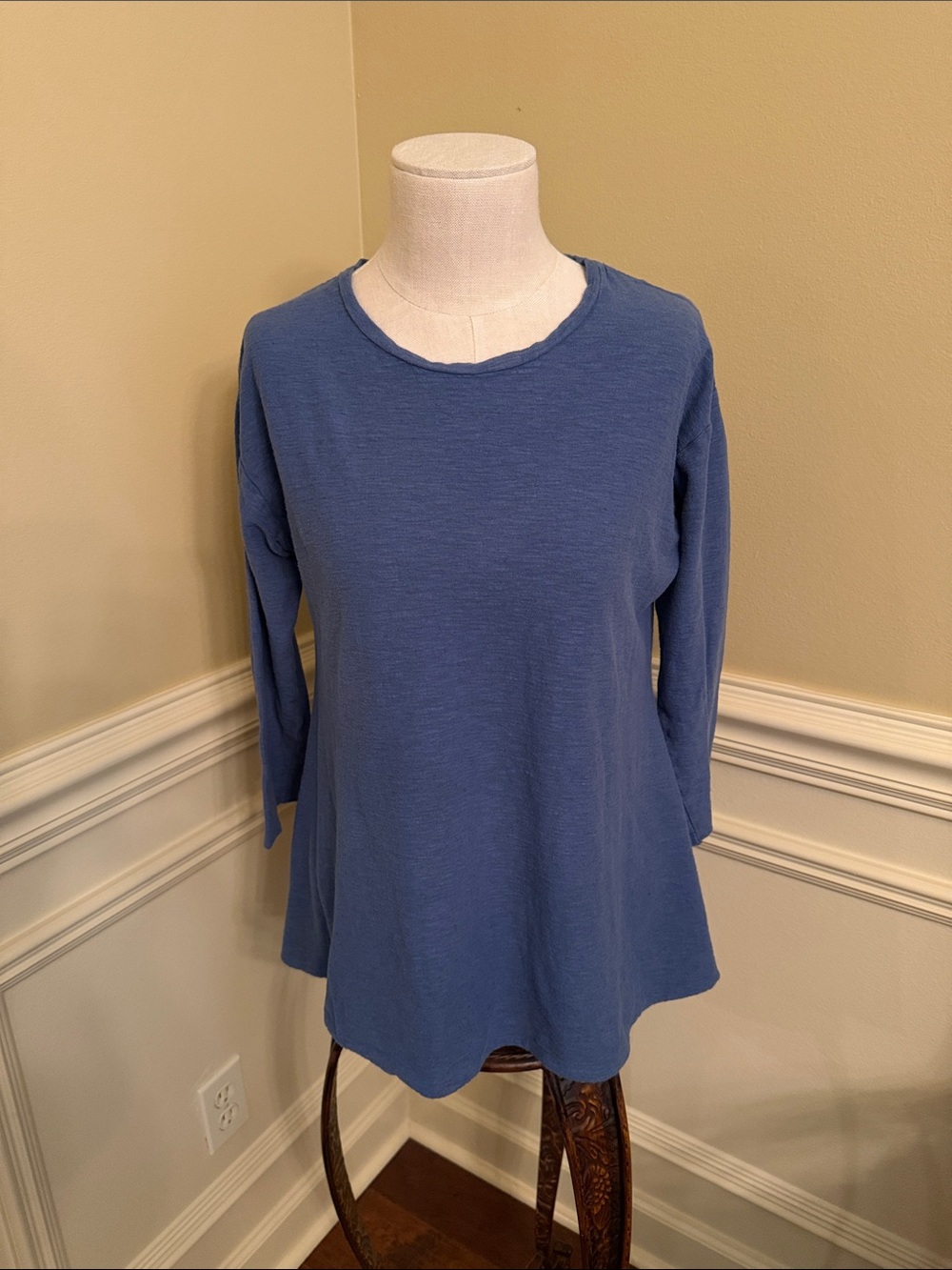 cut loose Dusty Blue Long-Sleeve Cotton Swing Tee size XL